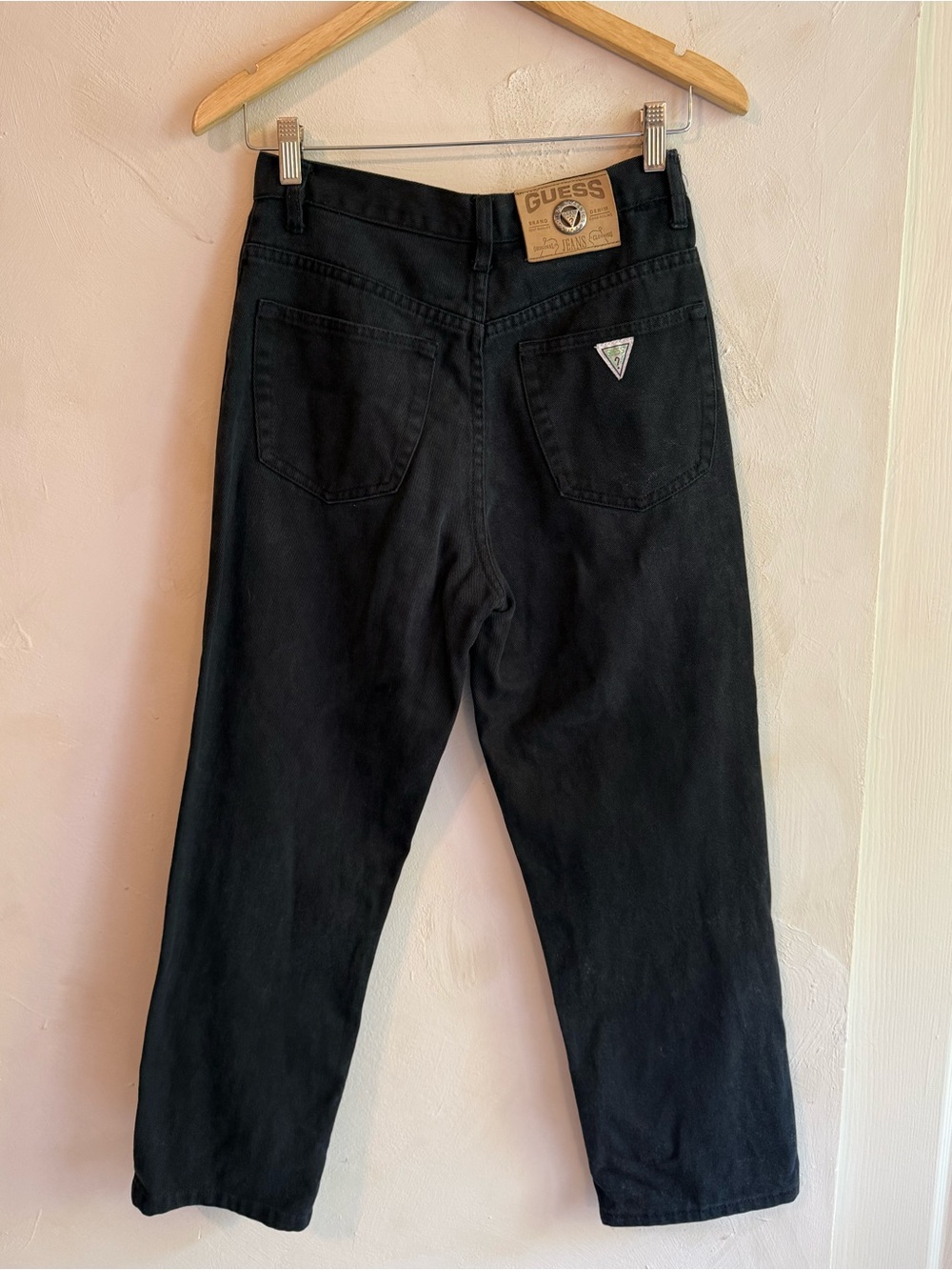 Vintage 90s | Guess Jeans | Black High Waisted |Straight Leg | W29 L32
